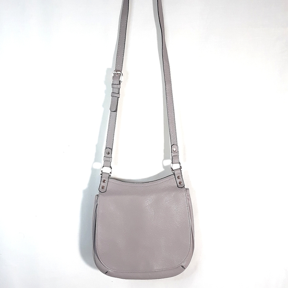 Merona purplish gray shoulder bag with flap